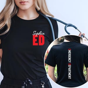 Custom Emergency Department Nurse Shirt, ER Nurse Shirt, Emergency Medicine Nurse, Emergency Nurse Gift, Emergency Room Shirt, RN Shirt