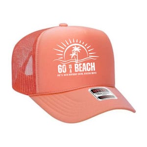 Personalized Beach Birthday Hat, Vacation Hat, Beach Bachelorette or Birthday party favors, Palm Springs, Birthday Girl Hat