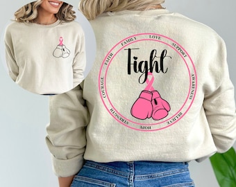 Breast Cancer Awareness Sweatshirt, Pink Ribbon Hoodie, Breast Cancer Survivor, Cancer Gifts For Women