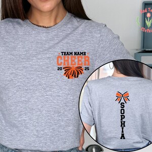 Personalized Cheer Mom Shirt, Customized Cheerleader, Game Day, Mascot Cheer, School Colors Cheerleading image 6