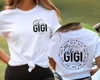 She Is Gigi Shirt, Bible Verse Shirt, Blessed Grandma Tee, Gift For Grandmother, Christian Mothers Day Gift, Mom Life Shirt