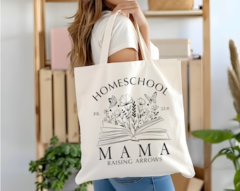 Homeschool Mama Tote Bag, Home School Teacher Gift, Homeschool Life Mom