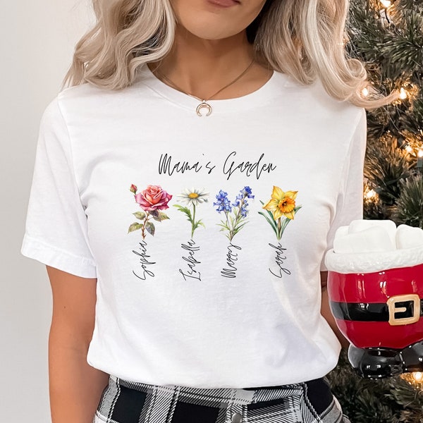 Custom Birth Month Shirt, Mama's Garden Hoodie, Mother Day Gift, Birth Month Flower Shirt, Valentine's Day Shirt, Mimi Shirt, Gigi tee