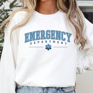 Emergency Department Sweatshirt, Emergency Nurse Hoodie, Hospital Sweatshirt, ER Nurse Crewneck, ER Nurse Gift, ER Department Sweat