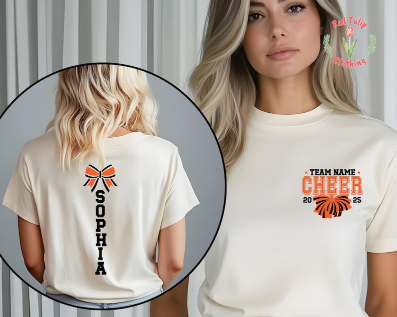 Personalized Cheer Mom Shirt, Customized Cheerleader, Game Day, Mascot Cheer, School Colors Cheerleading image 4