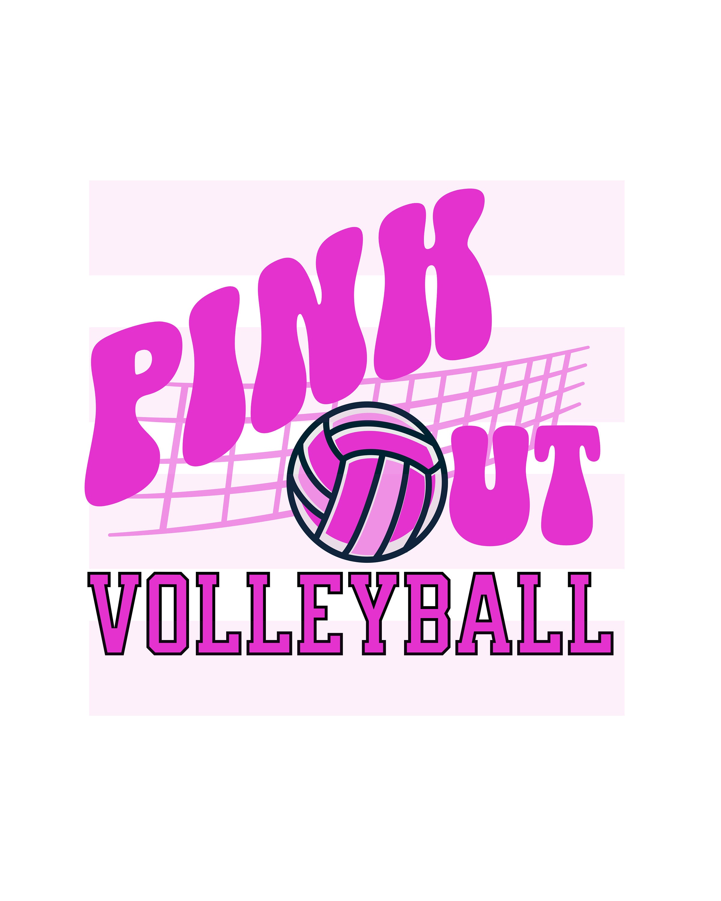 Pink Out Volleyball Volleyball Clipart Pink in October Png - Etsy