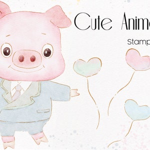 Cute animals procreate stamps pack| dynamic animals procreate brushes| animals| cute procreate