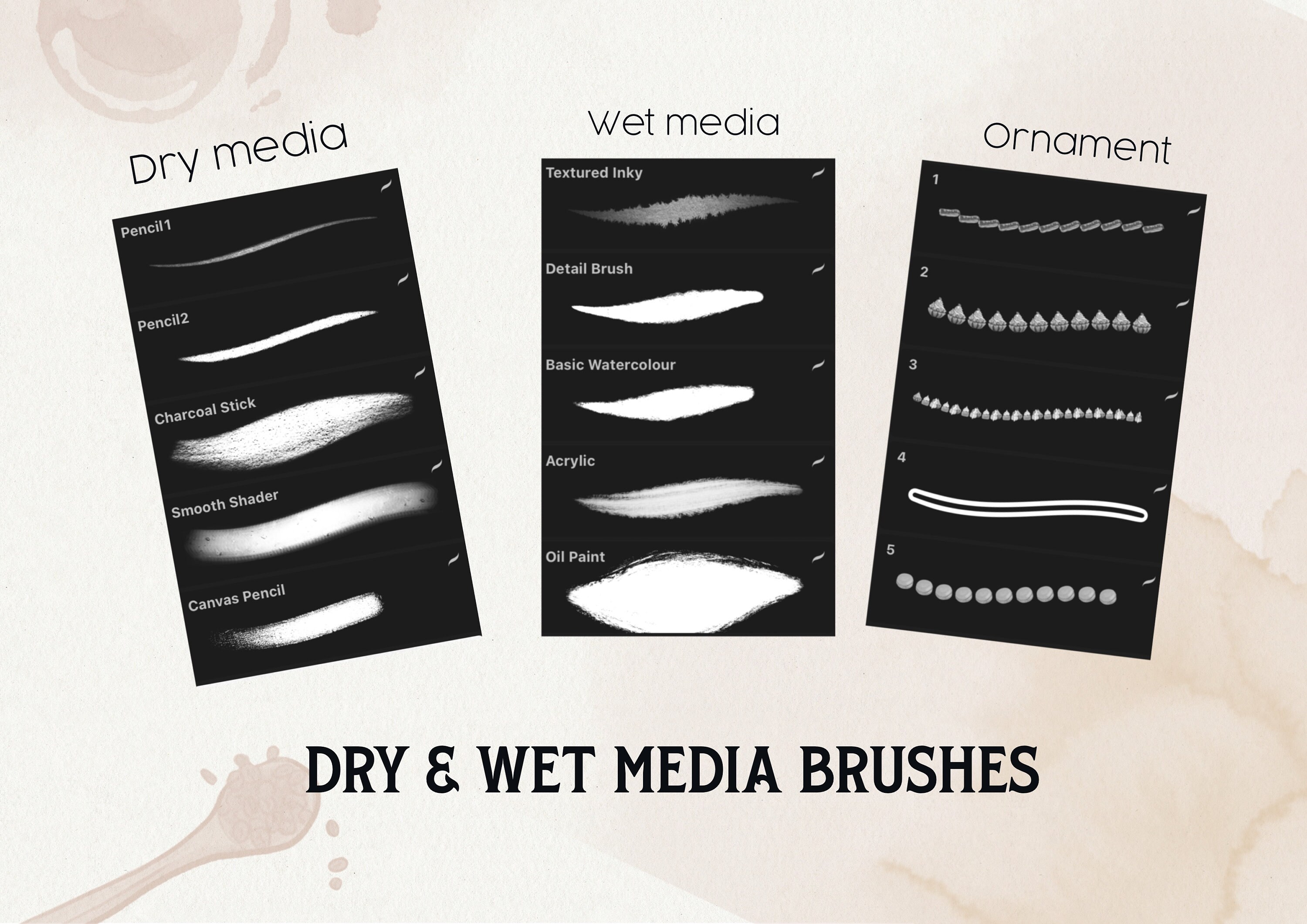 French Cafe Digital Drawing Kit for Procreate, Procreate Watercolor