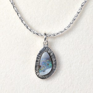 Illusion Pendant - Australian Boulder Opal 1.1 ct.