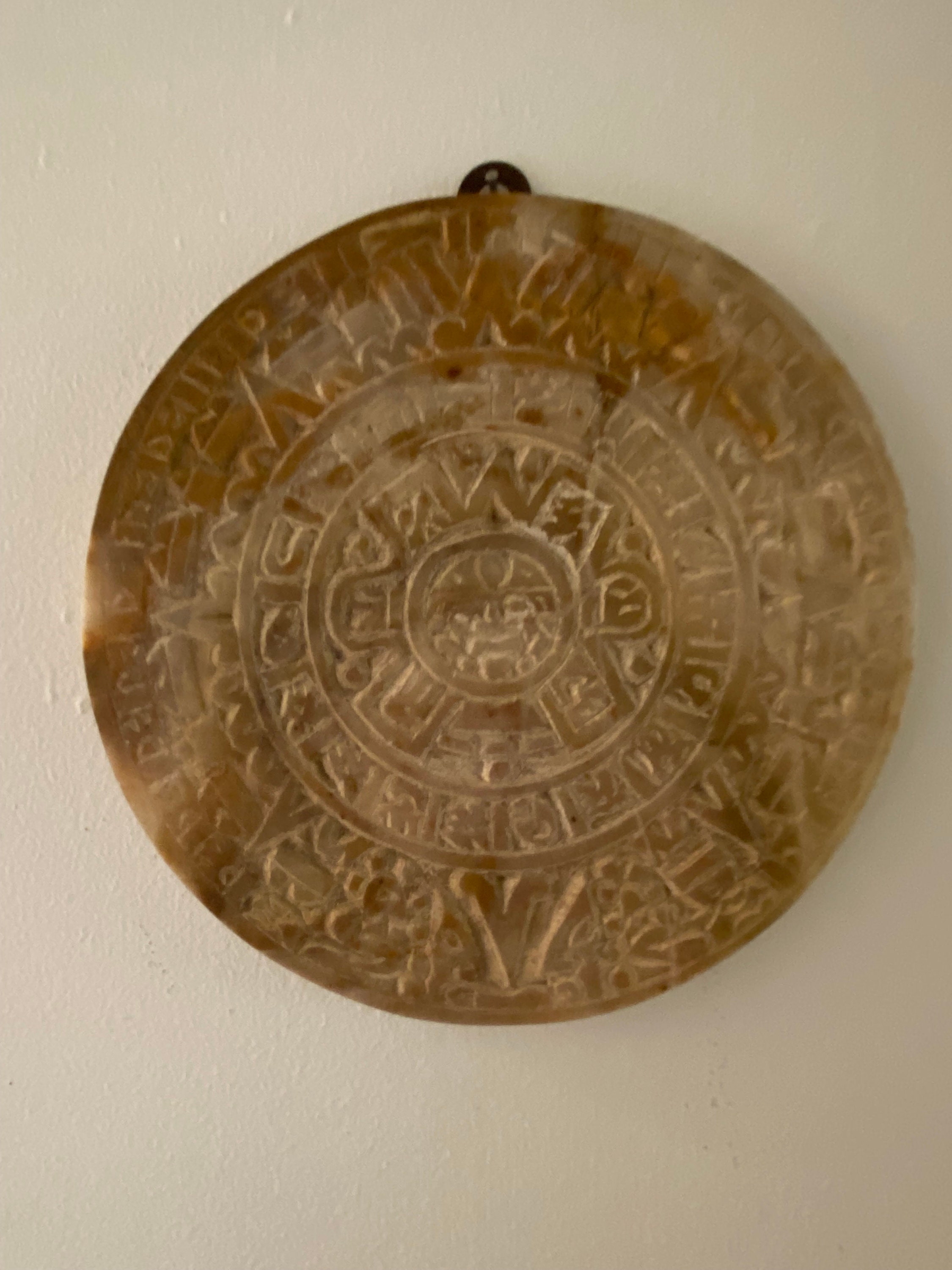 Handcarved Stone Marble Mayan Calendar Wall Hanging Etsy