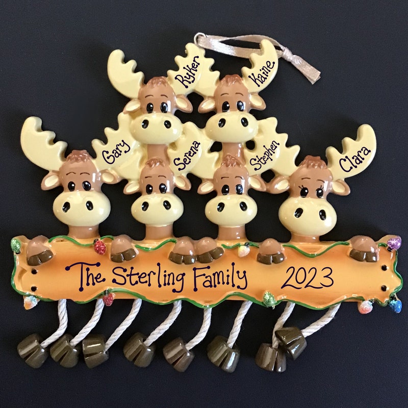 Moose on Skis Ornament (Set of 6) main image 1