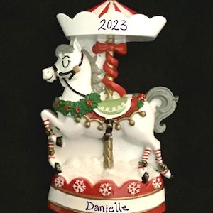 Carousel Horse Ornament - Personalized Christmas Ornament
