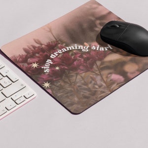 Floral Mouse Pad | Aesthetic Mouse Pad | Boho Desk Accessories for Office | Rectangle Mouse Pad (9&quot; x 8&quot;)