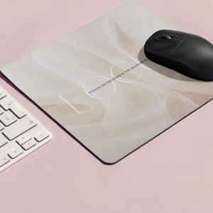 Neutral Mouse Pad | Trendy Aesthetic Mouse Pad | Neutral Desk Accessories for Office | Rectangle Mouse Pad (9&quot; x 8&quot;)