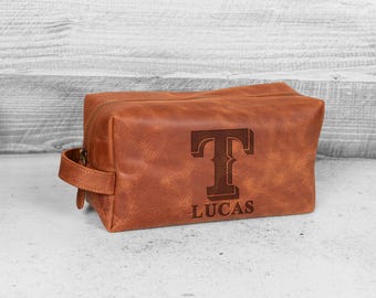 Neceser de cuero, regalo para él, regalo para padrinos de boda, neceser personalizado, regalo de aniversario para él, bolso de viaje para hombre, regalo para esposo, regalo de Navidad.