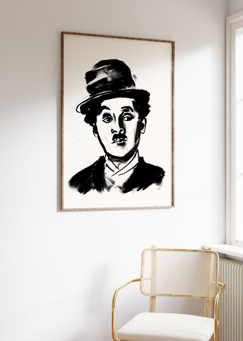 Charlie Chaplin Wall Art Inspiring Printable Genius - Etsy