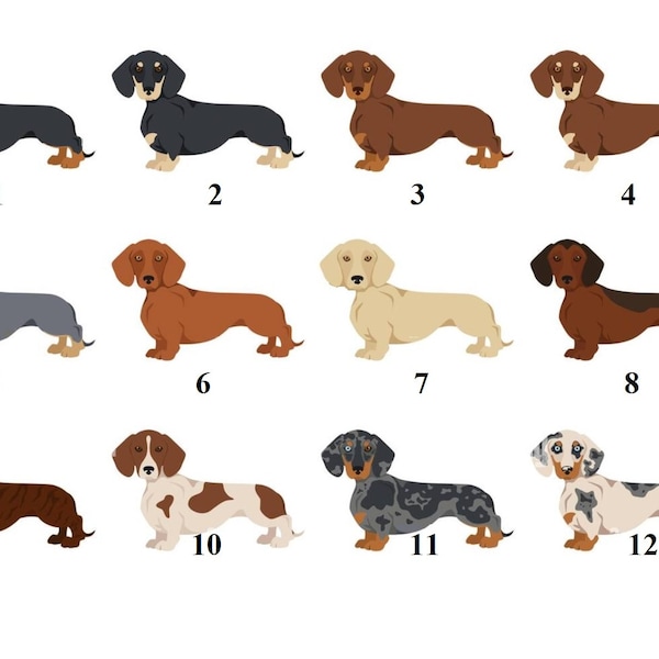 30 Personalized Address Labels Cute Dachshund Dogs (fa 9)