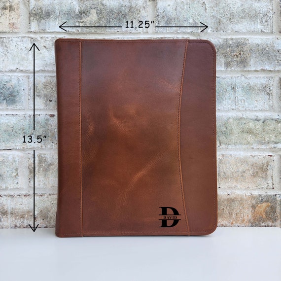 Personalized leather briefcase hotsell