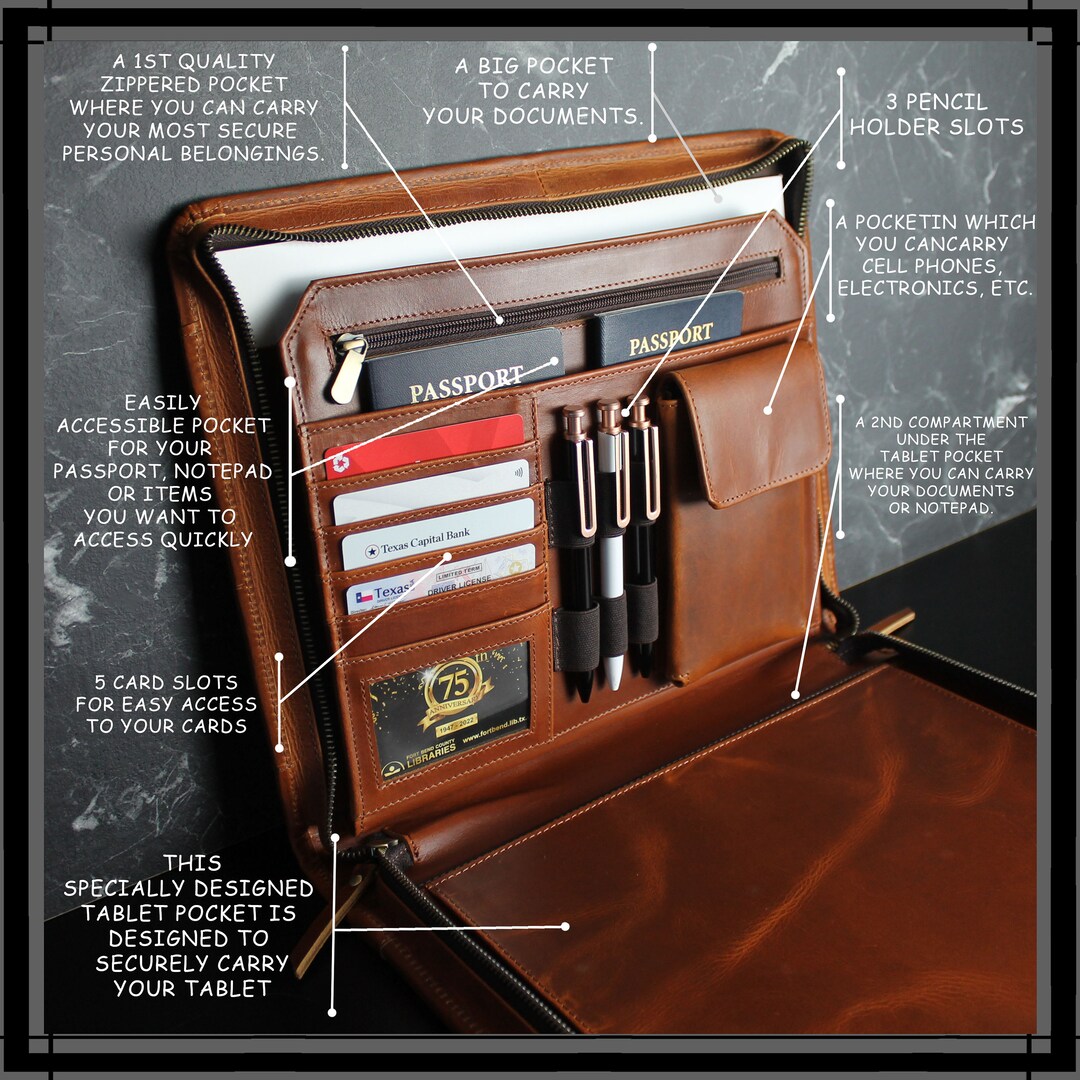 Briefcase for Mens, Engraved Briefcase With Zipper, Briefcase Women