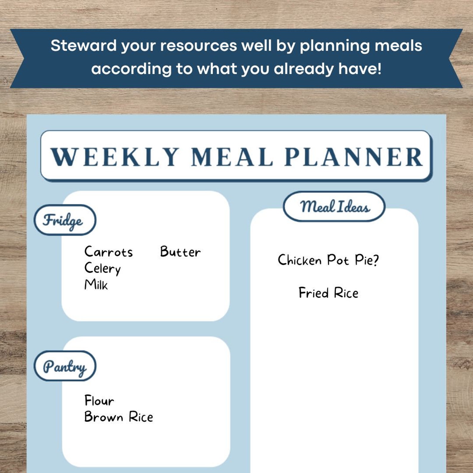 Homemaking Meal Plan Guide, Digital Meal Guide, Grocery Shopping Guide ...