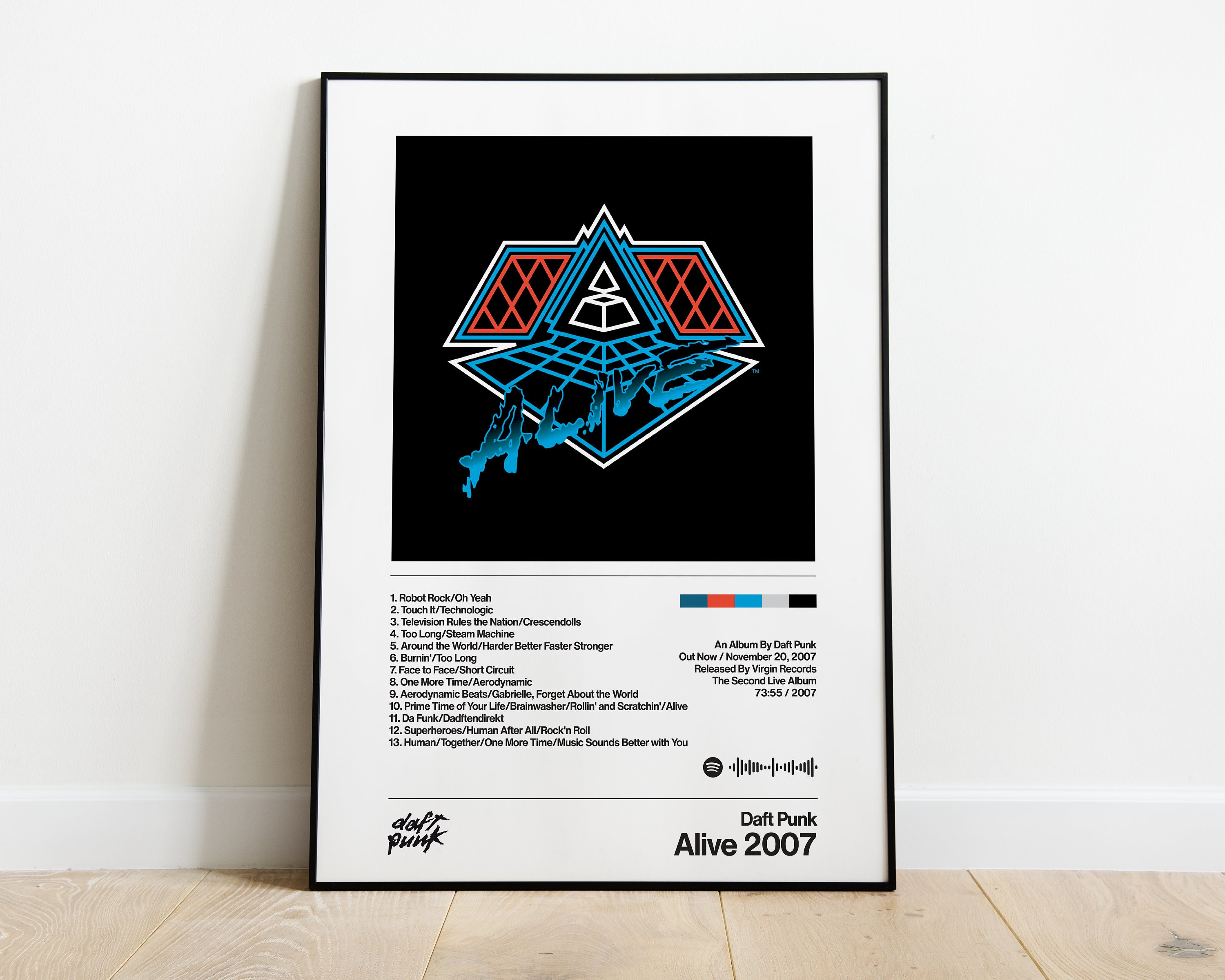 Daft Punk - Alive 2007 - Music Live Album Artwork White