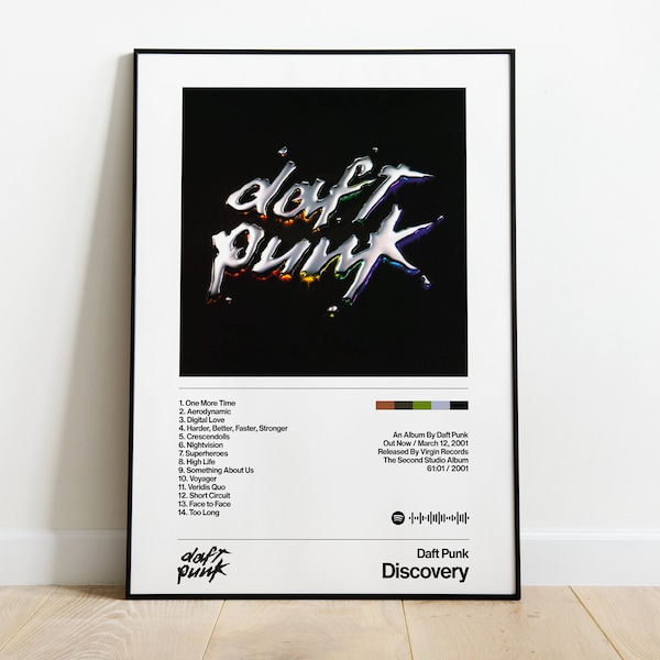 Daft Punk - Descubrimiento - Álbum Artwork Home Decor Print Poster Gift Vintage