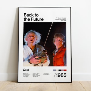 Back To The Future - 1985 - Michael J. Fox Christopher Lloyd - Movie Poster Artwork Home Decor Print Gift Vintage Wall Art