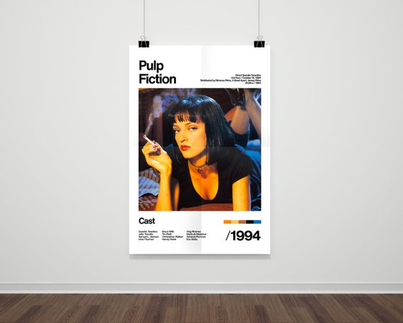 Pulp Fiction - 1994 - Uma Thurman - Movie Poster Artwork Home