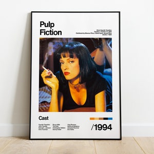 Pulp Fiction - 1994 - Uma Thurman - Movie Poster Artwork Home Decor Print Vintage