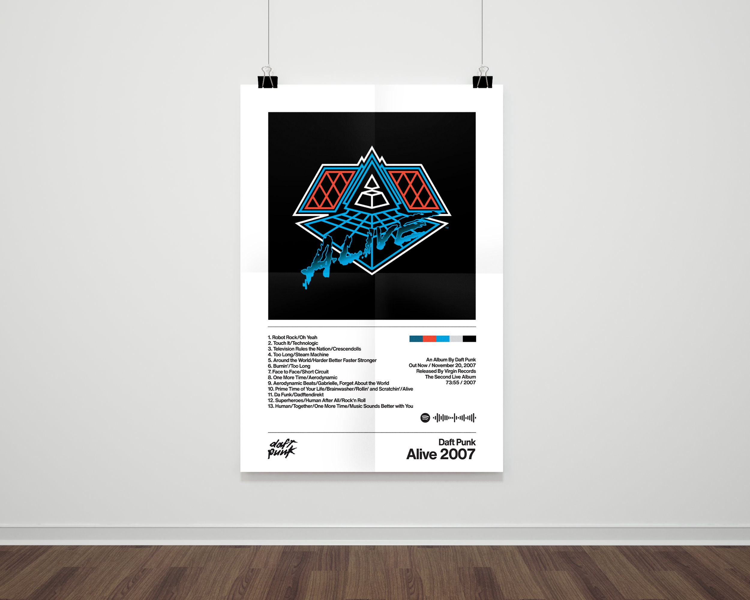Daft Punk - Alive 2007 - Music Live Album Artwork White