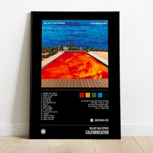Red Hot Chili Peppers - Californication - Album Artwork Black Print Poster Vintage