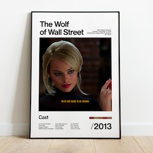 The Wolf of Wall Street - 2013 - Leonardo DiCaprio & Margot Robbie - We&#39;re Not Going to be a Friends - Movie Poster Artwork Vintage Print