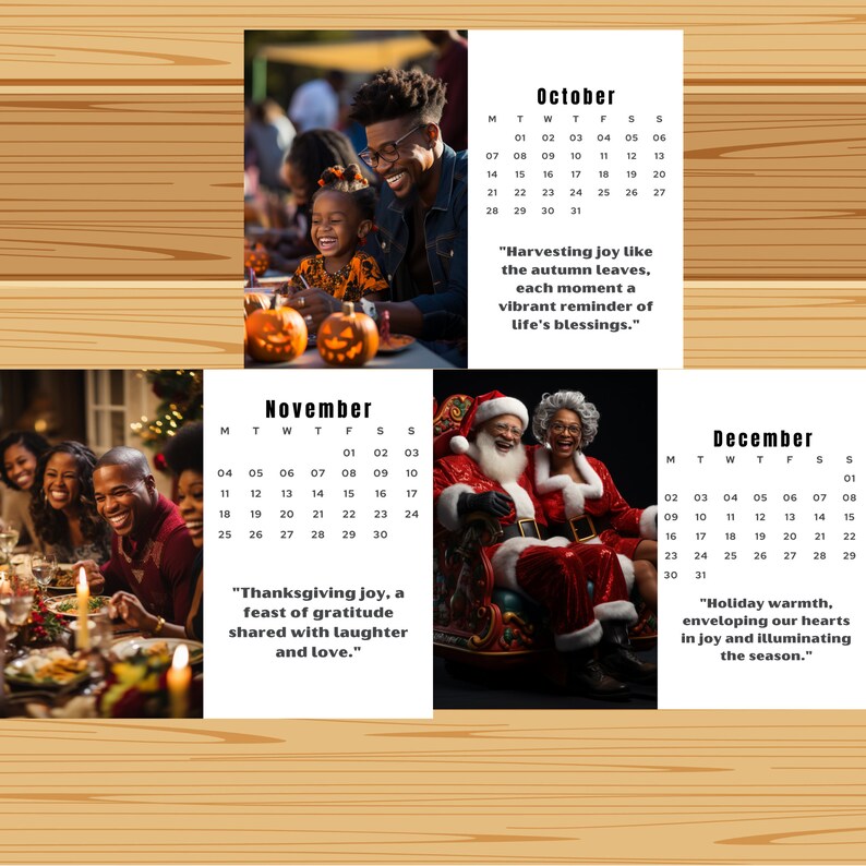2024 Printable Calendar 2024 Digital Calendar 2024 Calendar Black Joy