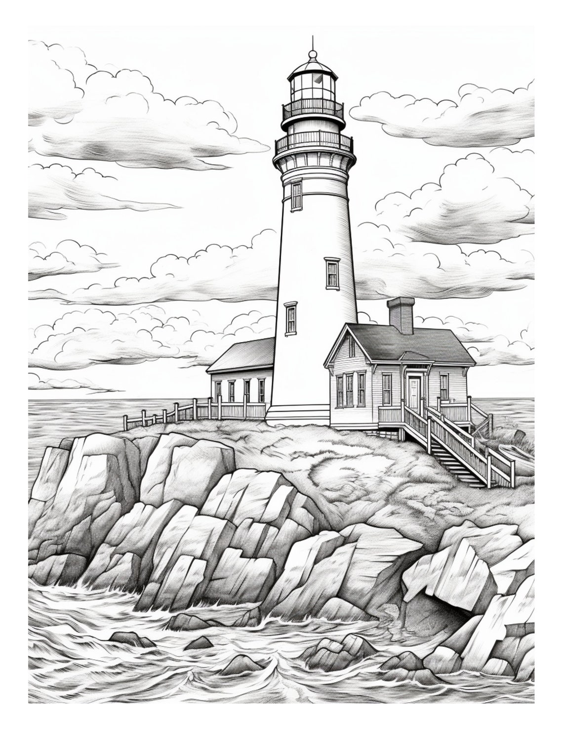 Adult Coloring Pages 10 Intricate Serene Landscapes - Etsy