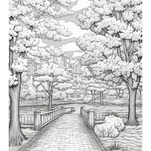 Adult Coloring Pages | 10 Intricate Serene Landscapes | Printable Coloring Pages | Digital Coloring Pages | Instant Download | PDF