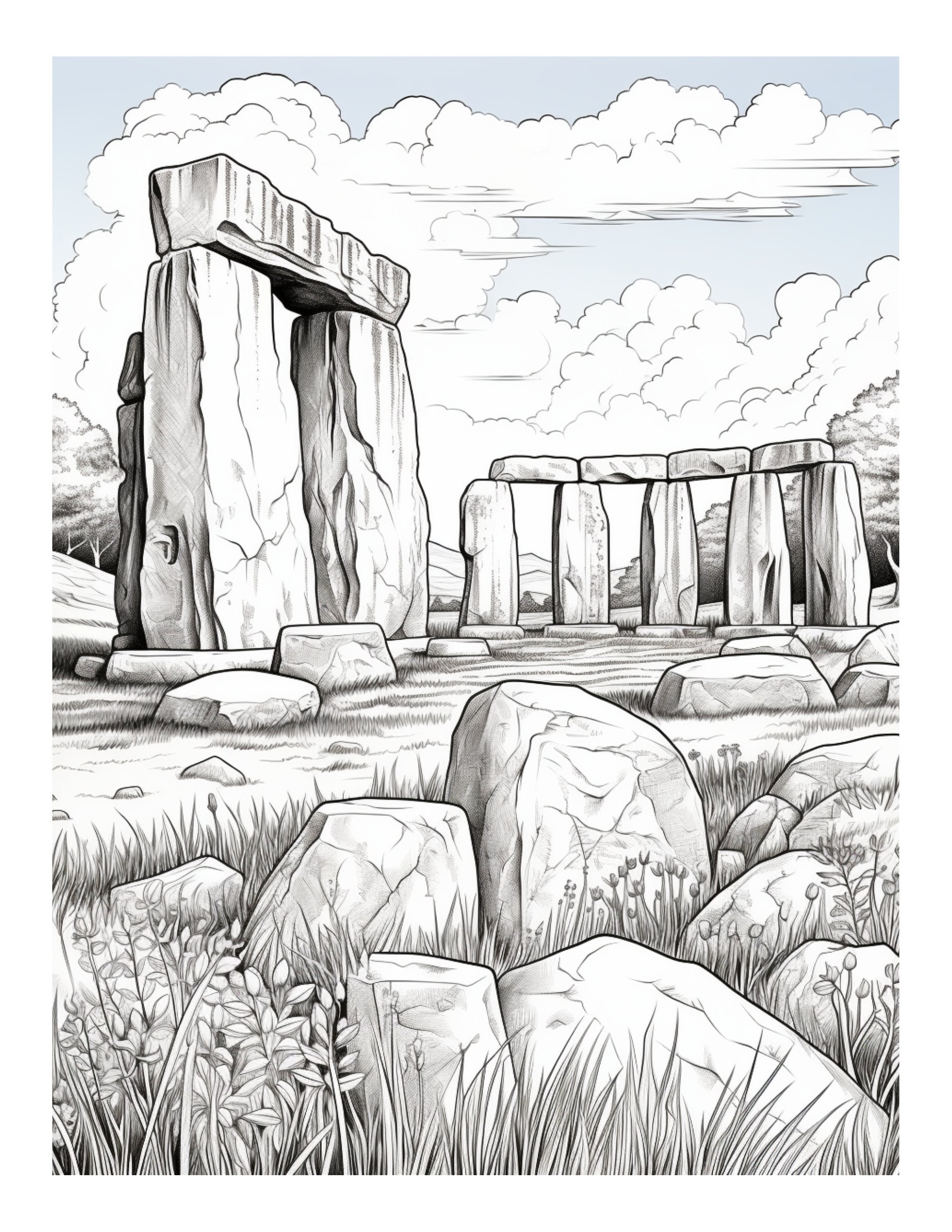 Adult Coloring Pages 10 Intricate Serene Landscapes - Etsy