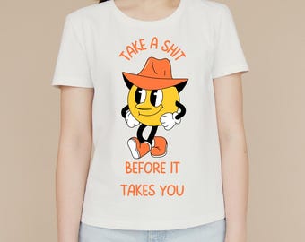 Take a Poop Funny Meme T-Shirt | Adult Humorous Graphic Tee | Gift Idea for Men, Women, Teens, Birthday, Holiday, Casual Wear