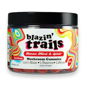 Mushroom Gummies Lion’s Mane Extract L-Theanine Adaptogenic Mood Mushroom Microdose Vegan Gummies Nootropic Caffeine Focus Supplement ADHD