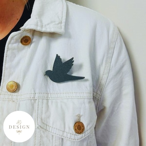 Handcrafted 3D Printed Bird Brooch
