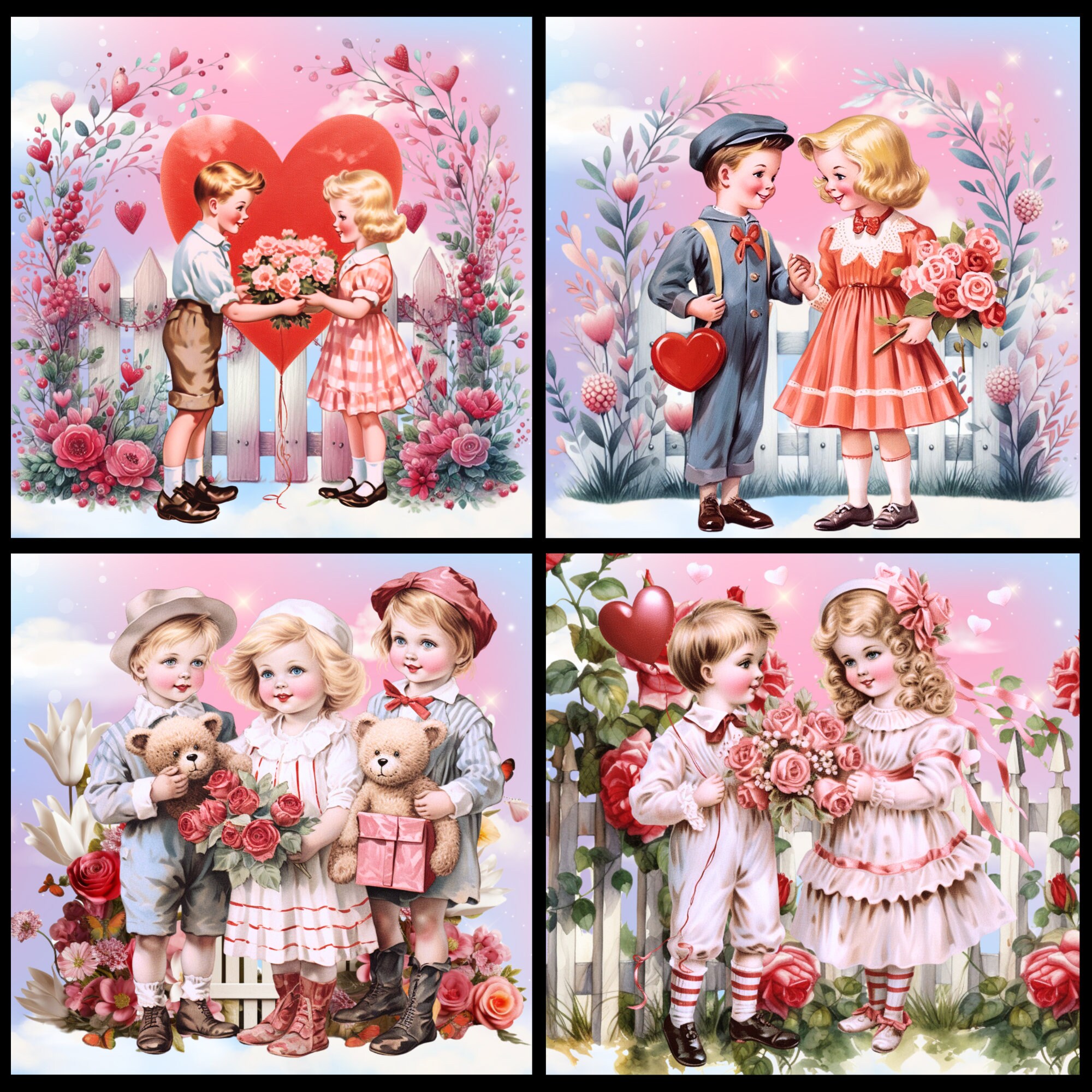 Valentine, Vintage Children, Vintage Valentine, Scrapbooking, Valentine