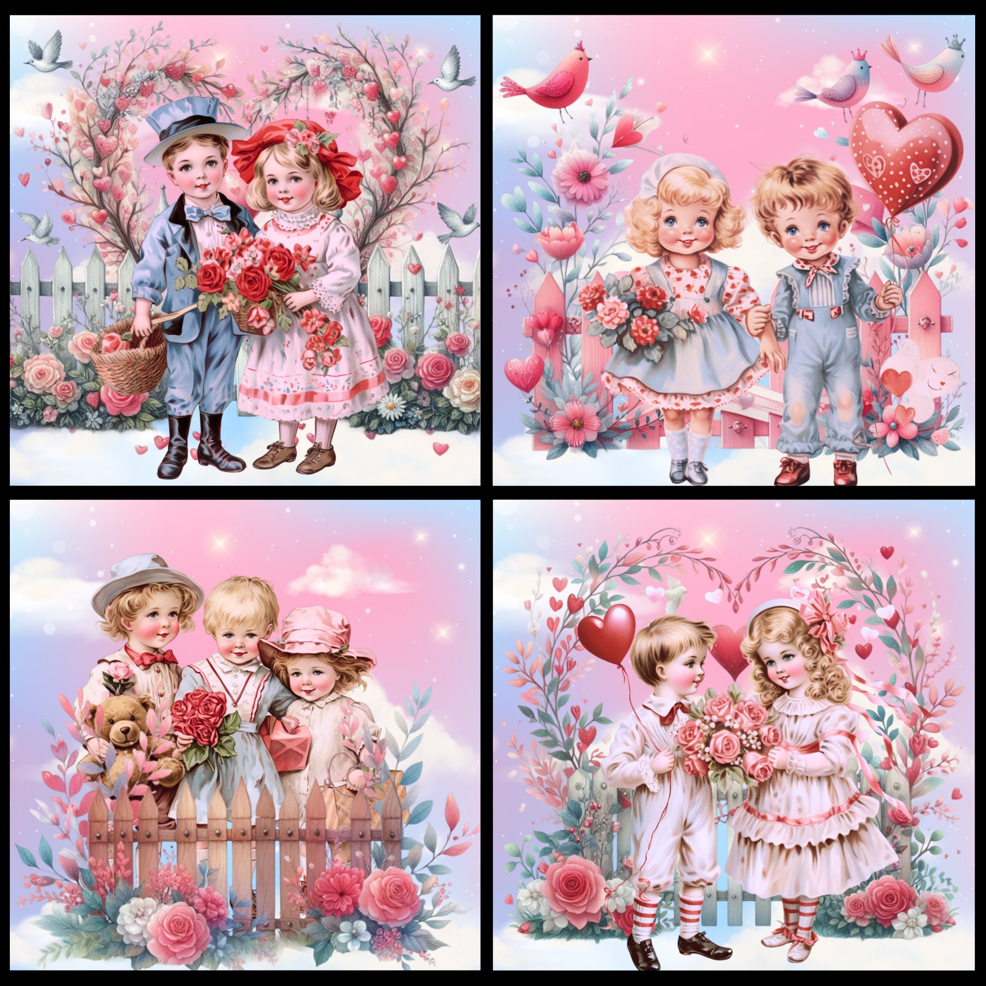 Valentine, Vintage Children, Vintage Valentine, Scrapbooking, Valentine