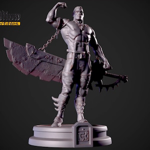 Giant Sword Barbarian STL Model for 3D Printing