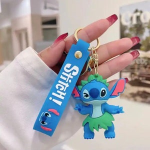 Cute Disney Stitch & Scrump PVC Handbags Bags Hanger Pendant Keychains Key  Rings