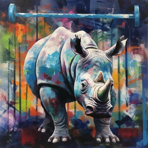 Abstract Rhino Portrait