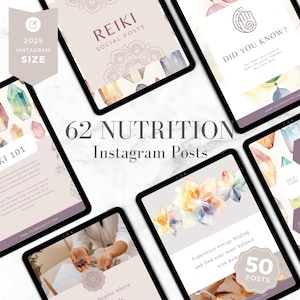 Chakra Social Media Canva Templates: Editable Instagram Posts for Healers, Coaches, Wellness Content Kit  - SMB08