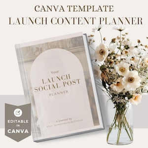 Social Media Planner Canva Template for Content, Digital Marketing, Instagram, Post Scheduler, Small Business Strategy - SSM08