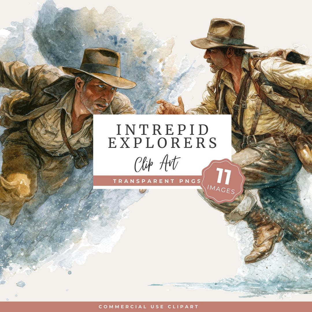Intrepid Explorers Clipart, Adventure PNG Graphics, Vintage Explorer ...