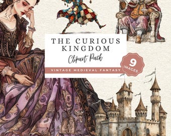 Medieval PNG Clipart, Fantasy Kingdom Graphics, Castle Character Art, Commercial Use
