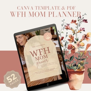Mom Planner for Busy Moms | Weekly Printable Task Manager & Family Organizer | Editable Canva Template for Moms - BP46