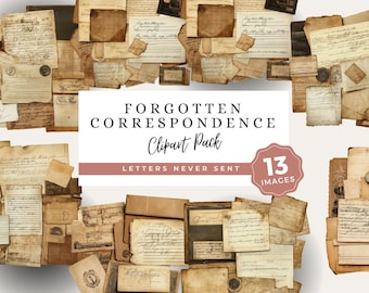 Vintage Letters, Forgotten Correspondence PNG Clipart, Antique Paper Ephemera